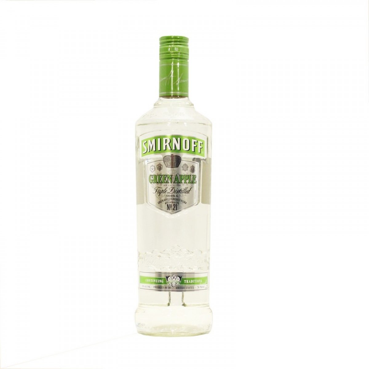 SMIRNOFF VODKA GREEN APPLE 12/750 ML.