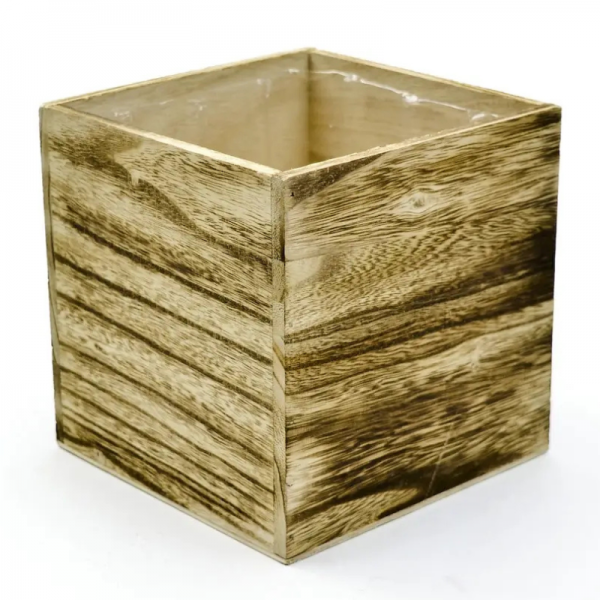 Brown Wood Cube