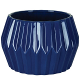 ROUND BLUE POT